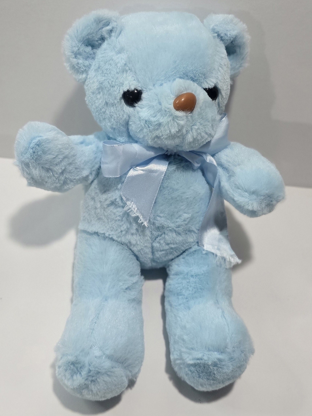 Cute Light Blue Teddy Bear with Satin Bow 🧸💙
